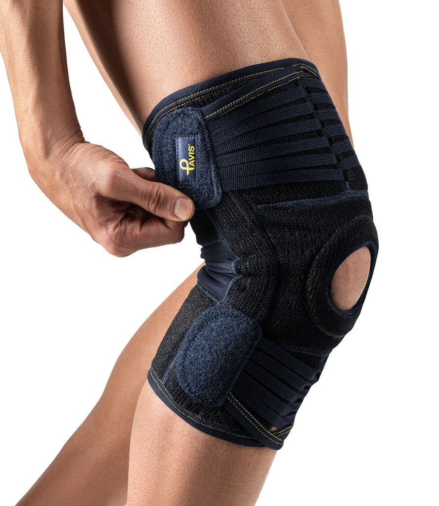 TUBE-SHAPED KNEE BRACE WITH HOLE