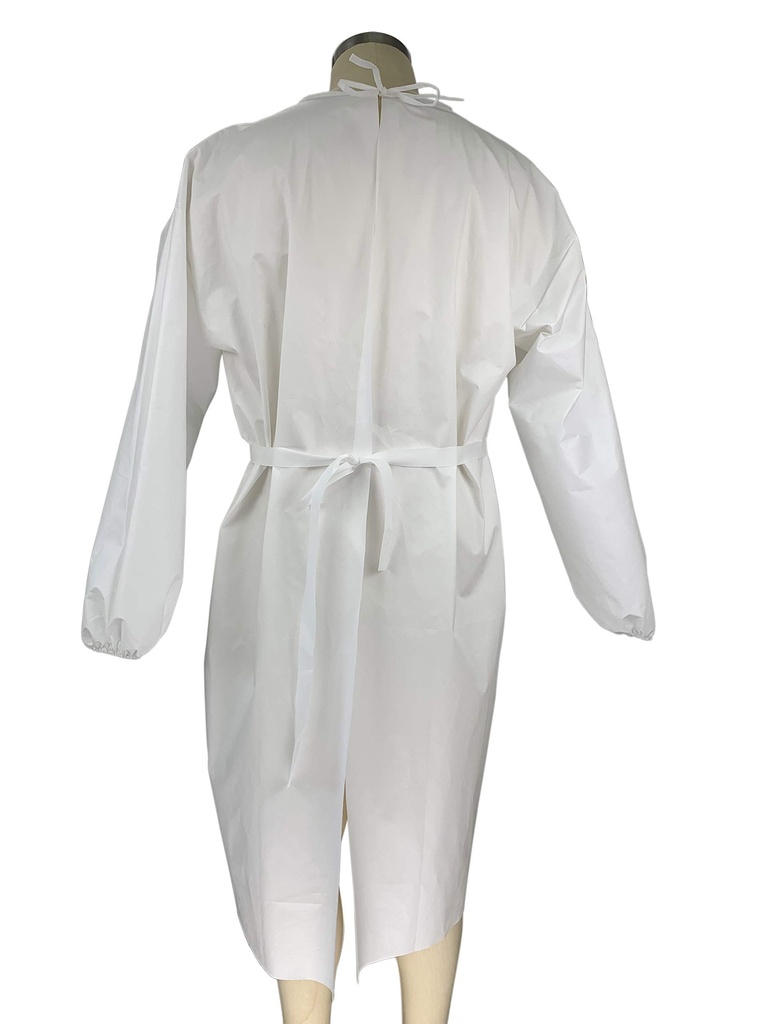 PP ISOLATION GOWN, WHITE, 20GSMXL,120 X 140