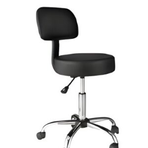 STOOL CHAIR WITH BACK REST-BLACK